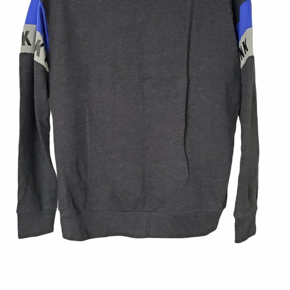 PINK VS Gray Long Sleeve Funnel Neck Sweatshirt S - Picture 10 of 11